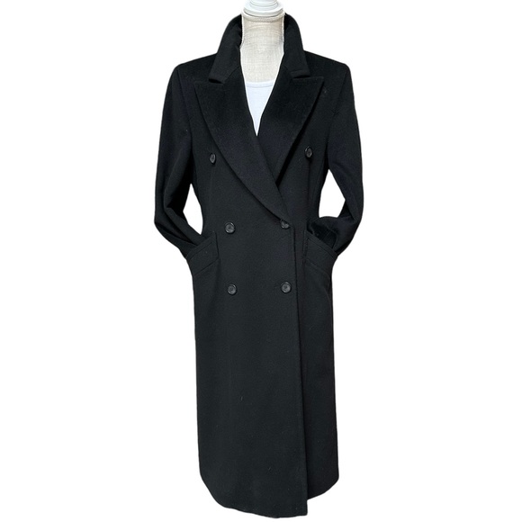 Escada Margaretha Ley Womens Double Breast Oversize Wool Black Winter Coat - Picture 1 of 16